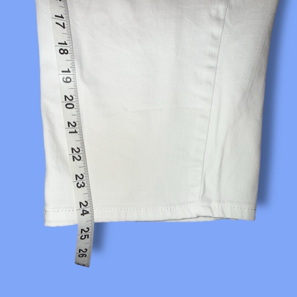 LANE BRYANT Girlfriend Distressed Cropped Jeans - White Plus 18 - Picture 8 of 10